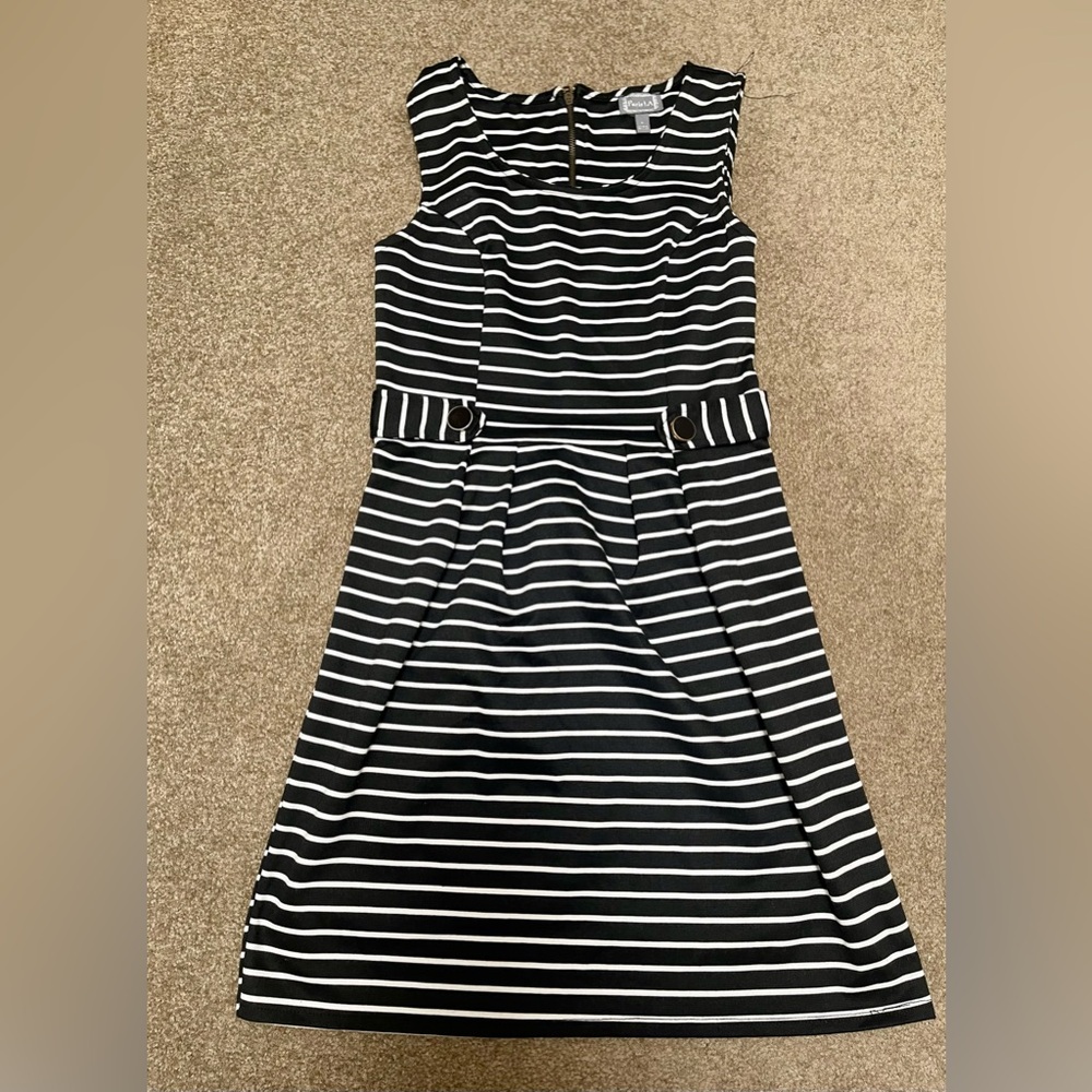 Paris LA French stripe mini dress women size s